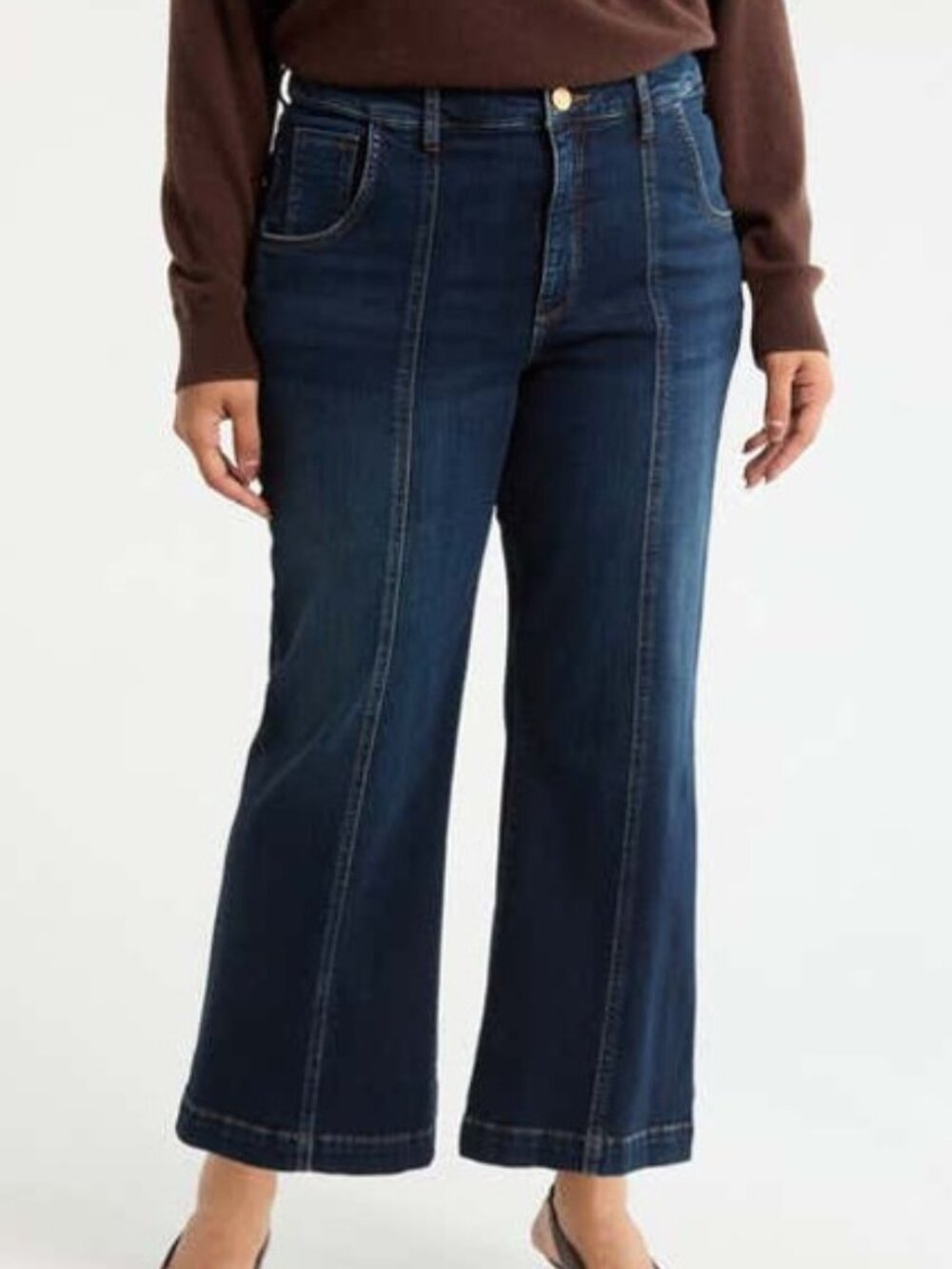 Kut from the Kloth Meg Seamed High Waist Ankle Wide Leg Jeans